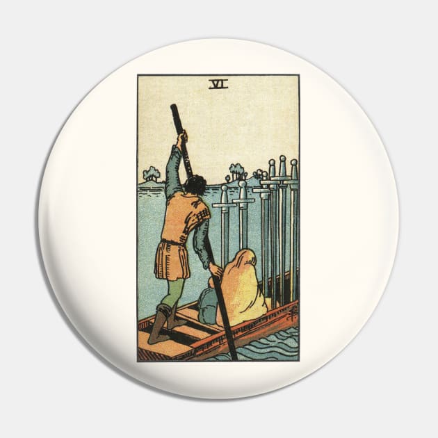 SIX OF SWORDS Pin by WAITE-SMITH VINTAGE ART