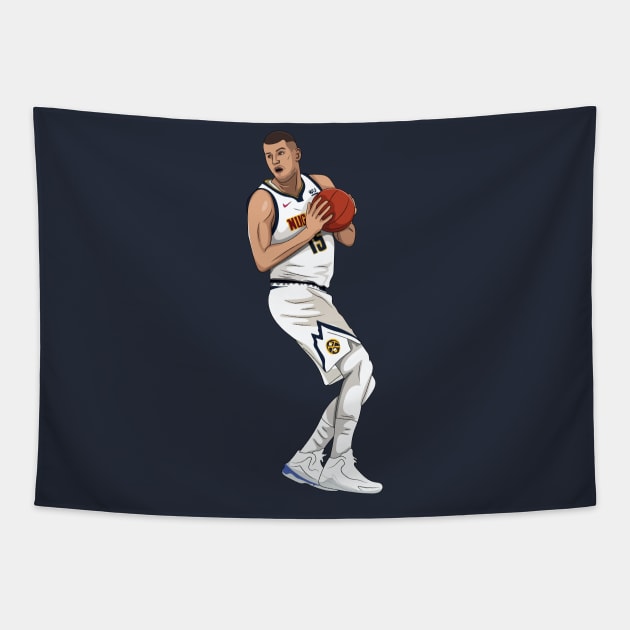 Nikola Jokic Tapestry by xavierjfong