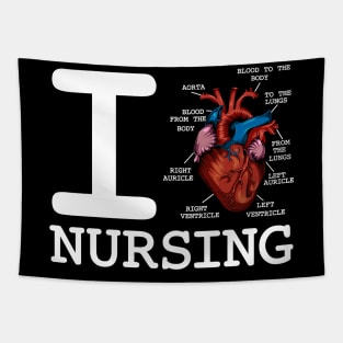 Nurse - I Love Nursing - Anatomy Heart Tapestry