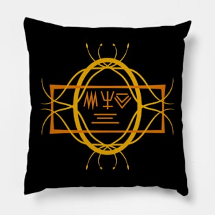 Magic runes  Mystical geometry sign  Alchemy mystical symbol Pillow