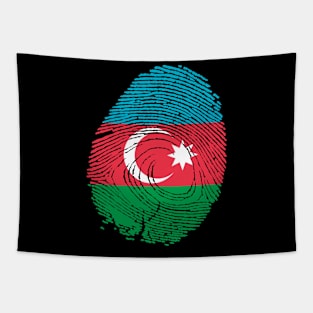 Flag of Azerbaijan in fingerprint Tapestry