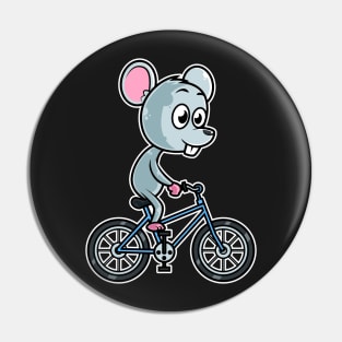 Mouse Bicycle Cyclist Cycling graphic Pin