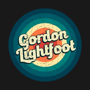 Graphic Gordon Name Retro Vintage Circle T-Shirt