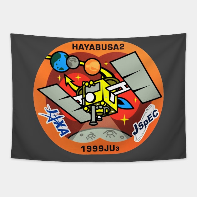 Hayabusa 2 Program Logo Tapestry by Spacestuffplus