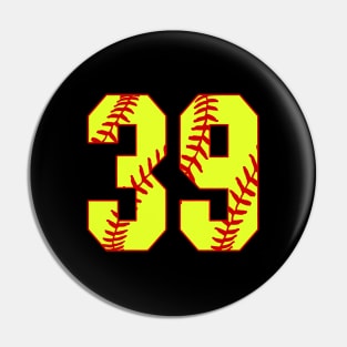 Fastpitch Softball Number 39 #39 Softball Shirt Jersey Uniform Favorite Player Biggest Fan Pin