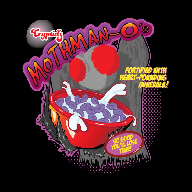 Funny Mothman Shirt Mothman Cereal Mashup Funny Design by Get Hopped Apparel