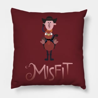 Misfit - Ostrich-Riding Cowboy Pillow