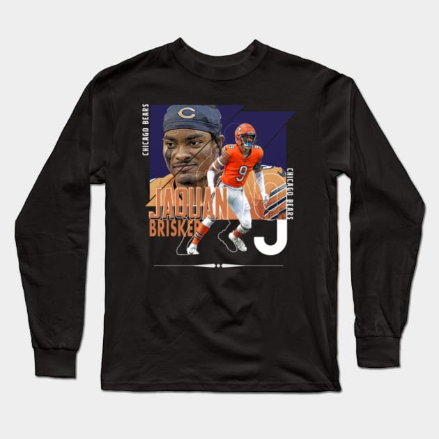 Jaquan Brisker Football Paper Poster Bears 4 Long Sleeve T-Shirt