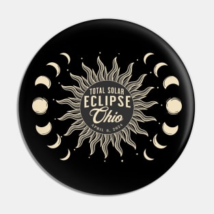 Total Solar Eclipse Ohio USA April 2024 Pin