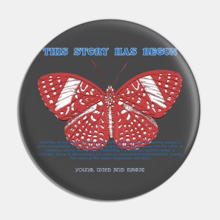 red butterfly Pin