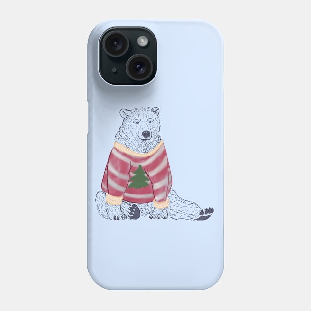 Beary Christmas Phone Case by CloudWalkerDesigns