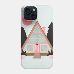 A-frame mid century modern cabin Phone Case