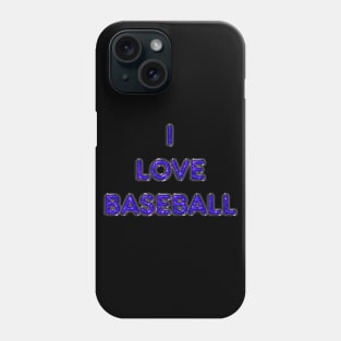 I Love Baseball - Purple Phone Case