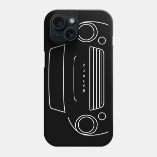 Datsun Roadster 1960s classic car white outline graphic Phone Case