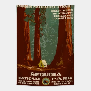 Sequoia National Park - Vintage Travel Tapestry