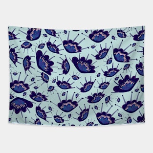 Abstract Modern Blossoms Tapestry