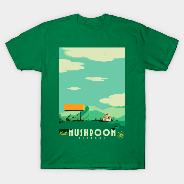 visit mushroom kingdom - Vintage - T-Shirt