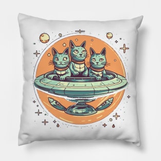 Alien cats Pillow