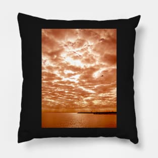 Clouds at Dusk, Brighton Beach Pillow