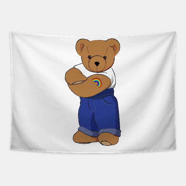 Pride Bear Simple Tapestry by StarTrooper3000