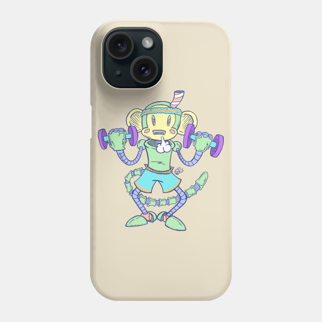 Monkey - Bot Pump Up Phone Case by JbombCreative