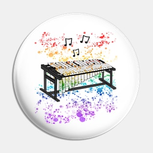 Marimba Rainbow Colours Marimbist Percussion Musician Pin