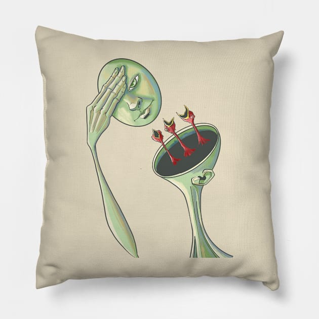 Feed that Noggin Pillow by Yeti Slang 