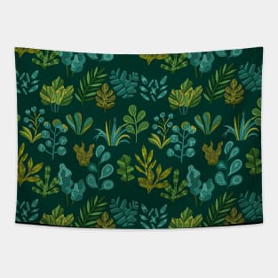 Green leaves and plants Tapestry