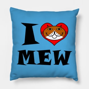 I Heart Cat - Orange Tuxedo Cat Pillow