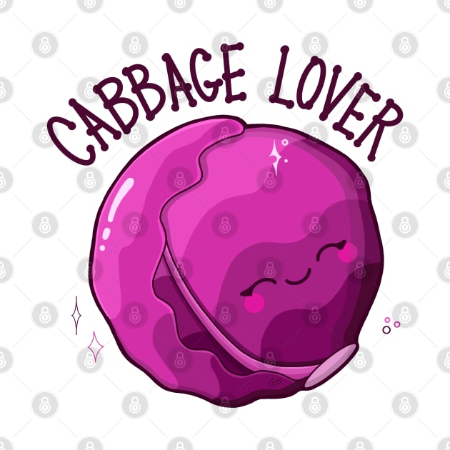 “Cabbage Lover” Cute Purple Cabbage by CyndiCarlson