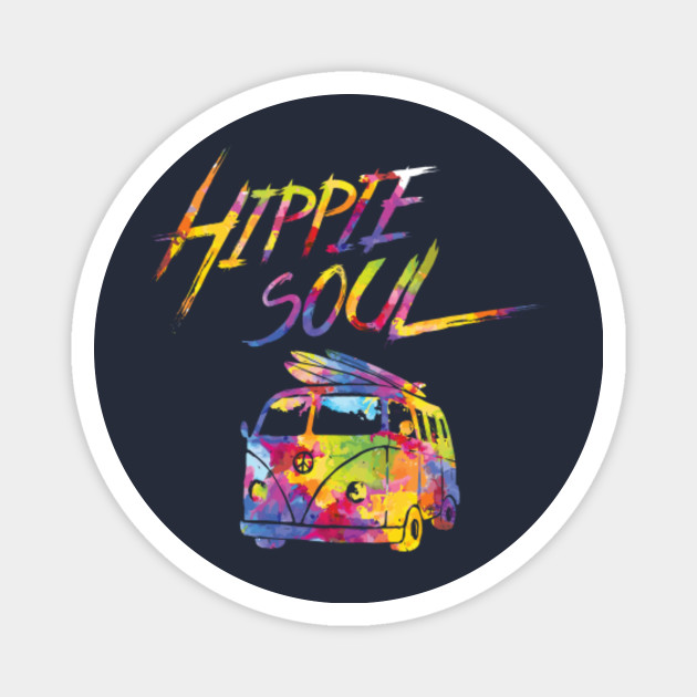 Hippie Soul Bus Rainbow Colorful Cute Cool Awesome Gift Ideas Hippie Bus Magnes Teepublic Pl