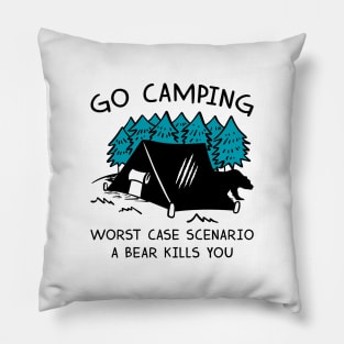 Go Camping Bear Pillow