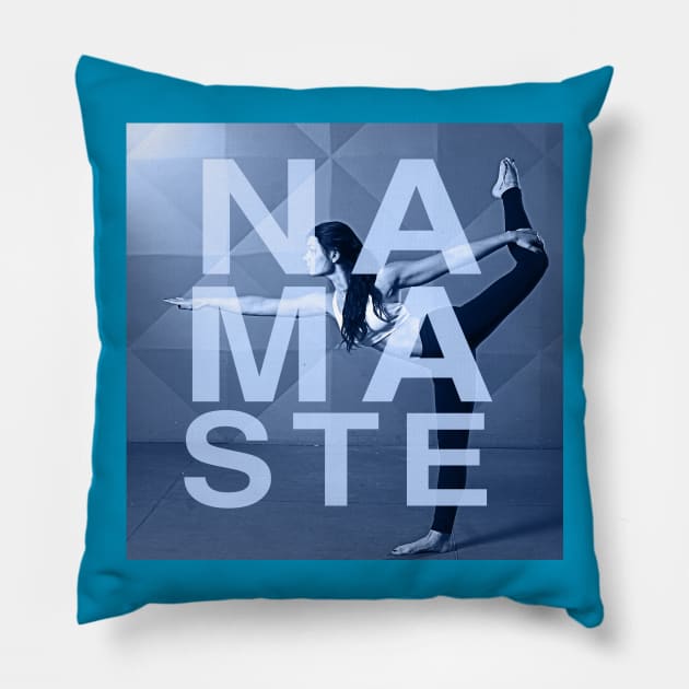 Namaste Yoga Design Pillow by loumed