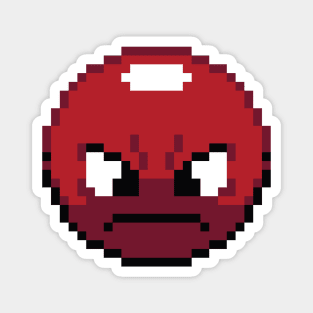 Angry Pixel Emoji Face Magnet