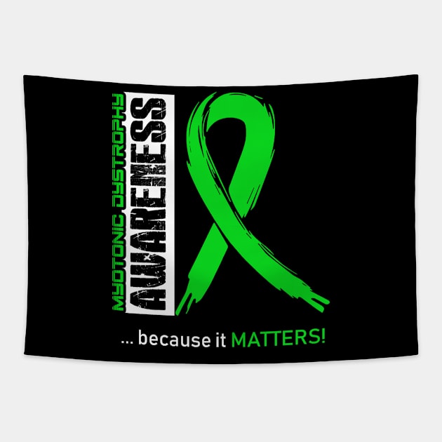 Myotonic Dystrophy Awareness Because Its Matters - In This Family We Fight Together Tapestry by BoongMie