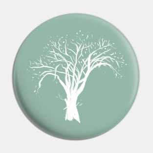 Halfway Tree (white) Pin