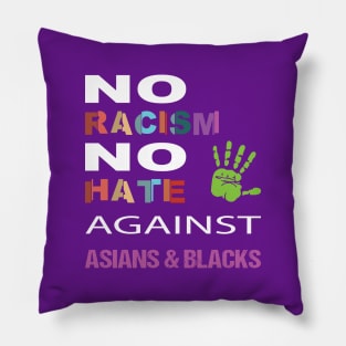 Anti-Asian racism, Anti-Asians racism, no racism no hate Pillow