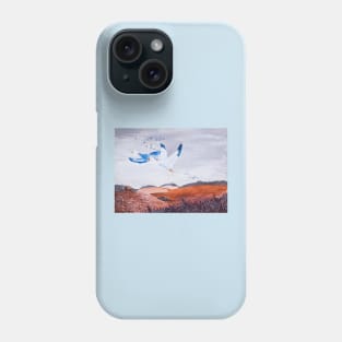 Geese over the farm Phone Case