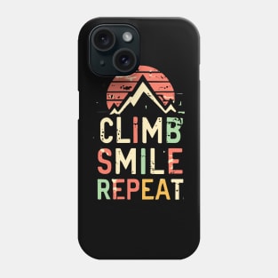 Free Climbing Boulderer Mountain Rock Bouldering Climber Gym Retro Phone Case