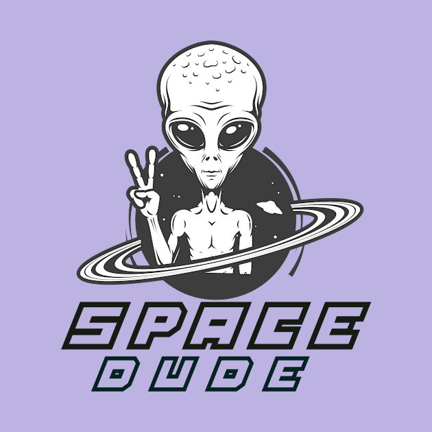 Space dude T-shirt planet by Space Dude