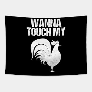 Funny Rooster Quote Tapestry