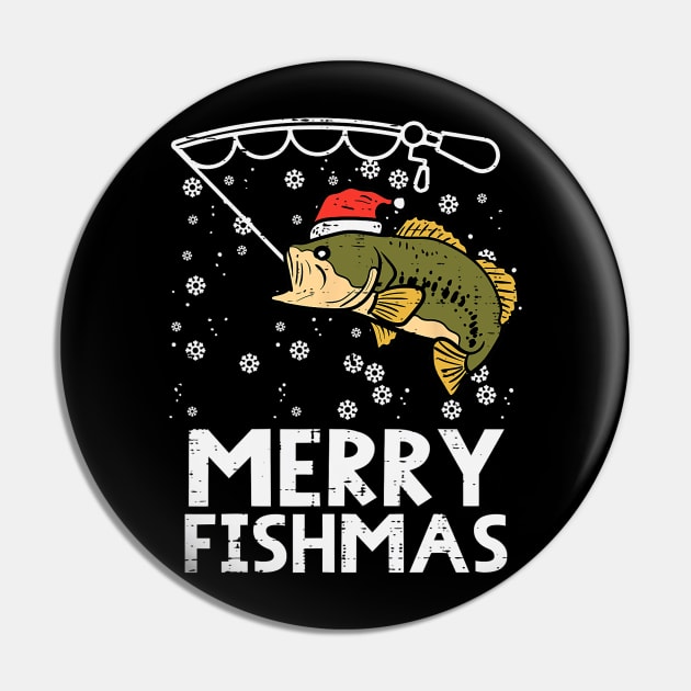 Merry Fishmas Fish Fishing Xmas Christmas Dad Pin by kasperek