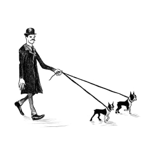 A Gentleman Dog Walk T-Shirt