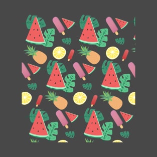 Summer Fruit Pattern T-Shirt