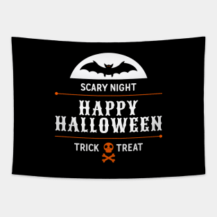 Happy Halloween Trick or Treat Scary Bat Tapestry