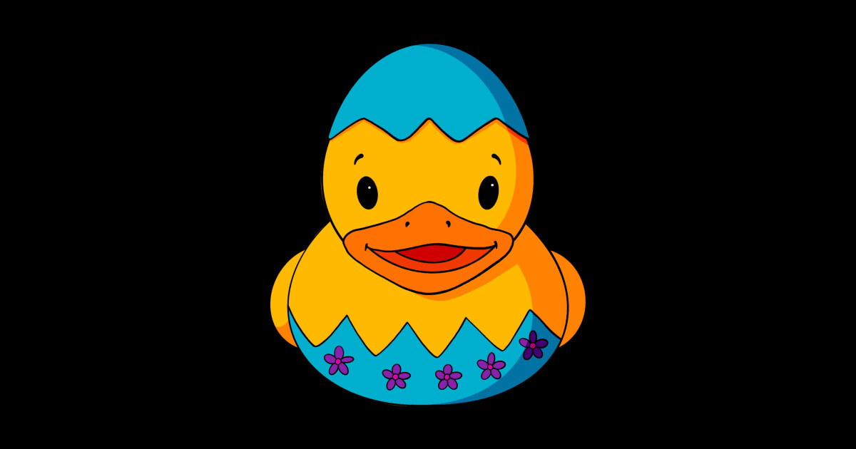 Easter Egg Rubber Duck Easter Sticker TeePublic