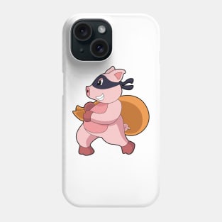 Pig as Runner Phone Case