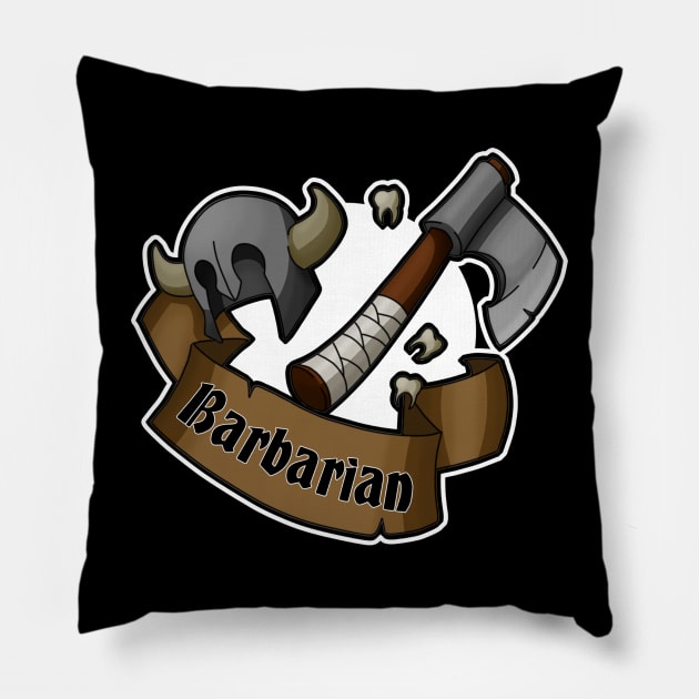 Barbarian Pillow by LupaShiva