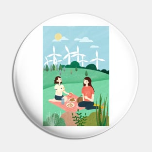 Outdoor Vacation Girls Pin