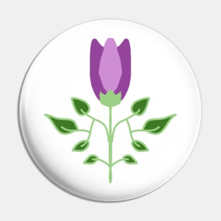 Pretty Purple Flower Pin